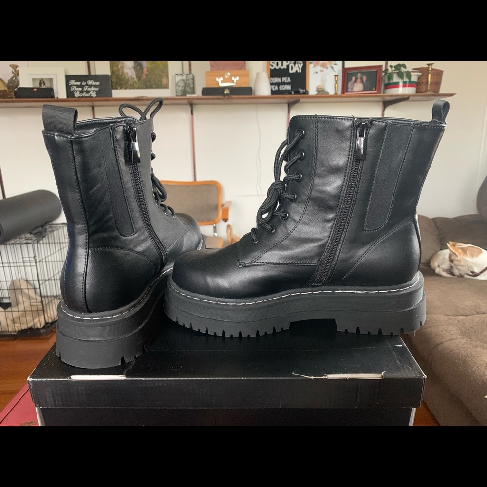 Torrid platform combat boots size 10
